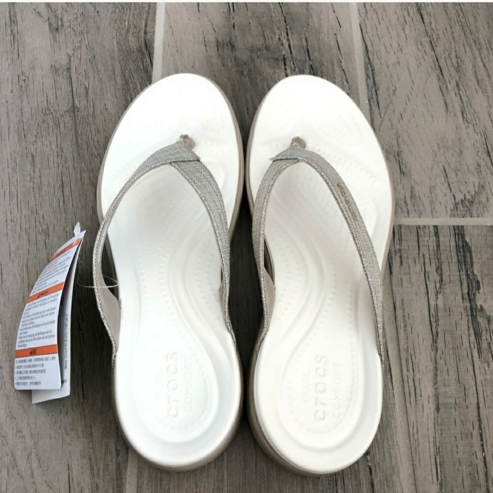 Crocs Capri V Shimmer Flip Cobblestone